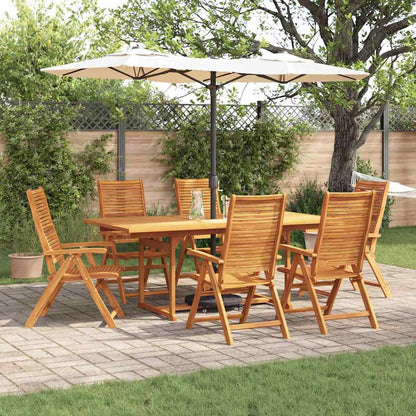 Garden Dining Set Folding 7 pcs Brown Solid Acacia Wood