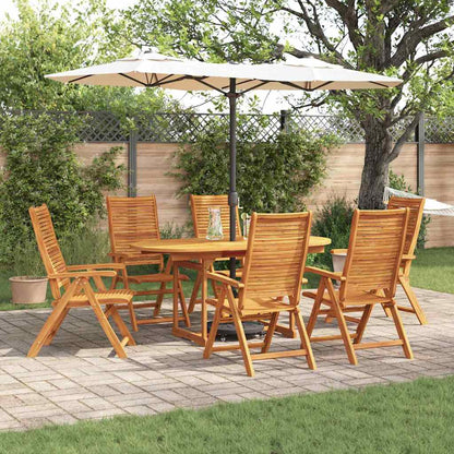 Garden Dining Set Folding 7 pcs Brown Solid Acacia Wood