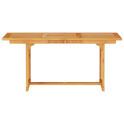 Garden Dining Set Folding 7 pcs Brown Solid Acacia Wood