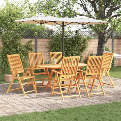 Garden Dining Set 7 pcs Brown Solid Acacia Wood