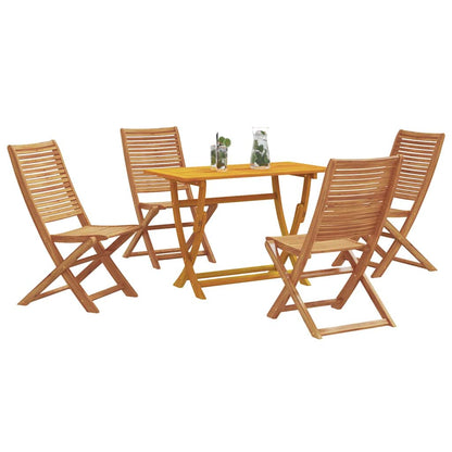 Garden Dining Set 5 pcs Brown Solid Acacia Wood