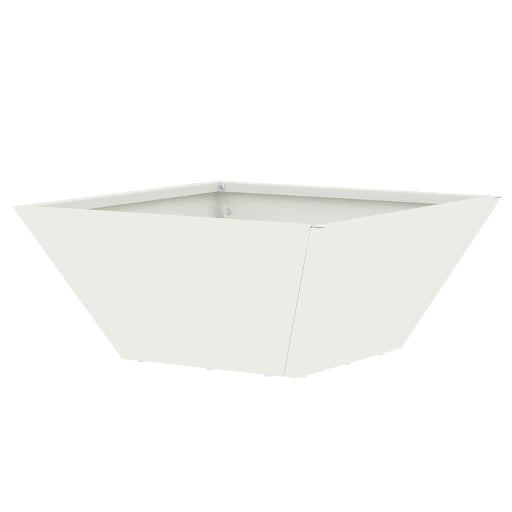Garden Planter White 35 x 35 x 15 cm Cold-rolled Steel
