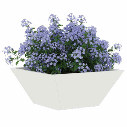Garden Planter White 35 x 35 x 15 cm Cold-rolled Steel