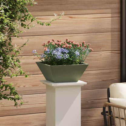 Garden Planter Olive Green 35 x 35 x 15 cm Cold-rolled Steel