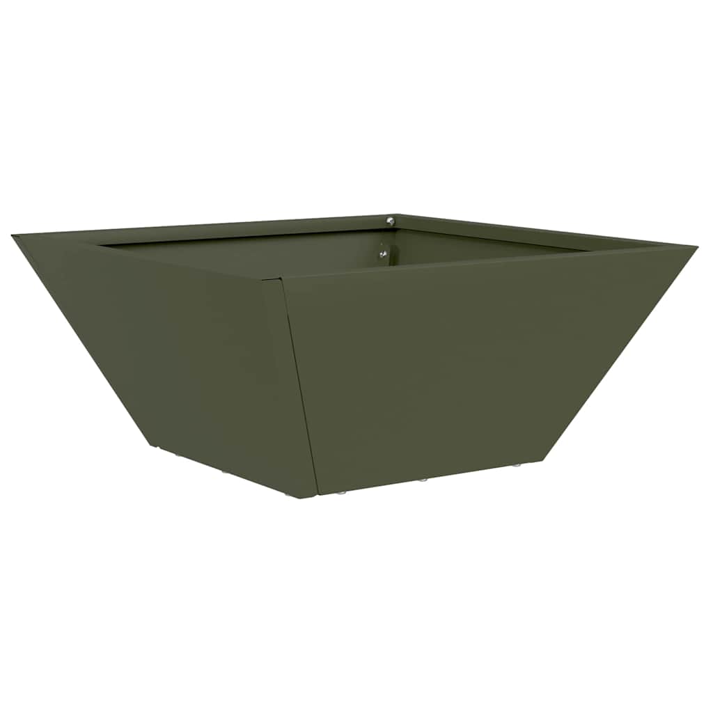 Garden Planter Olive Green 35 x 35 x 15 cm Cold-rolled Steel