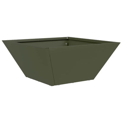 Garden Planter Olive Green 35 x 35 x 15 cm Cold-rolled Steel