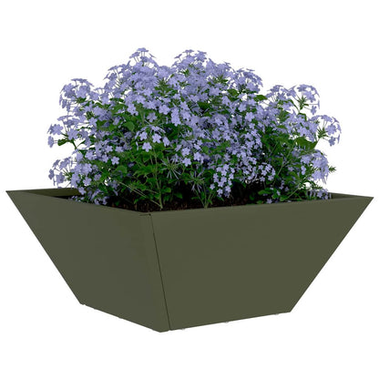Garden Planter Olive Green 35 x 35 x 15 cm Cold-rolled Steel