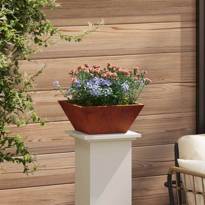 Garden Planter Rusty 35 x 35 x 15 cm Weathering Steel