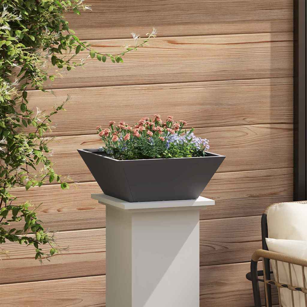 Garden Planter Black 40 x 40 x 15 cm Cold-rolled Steel