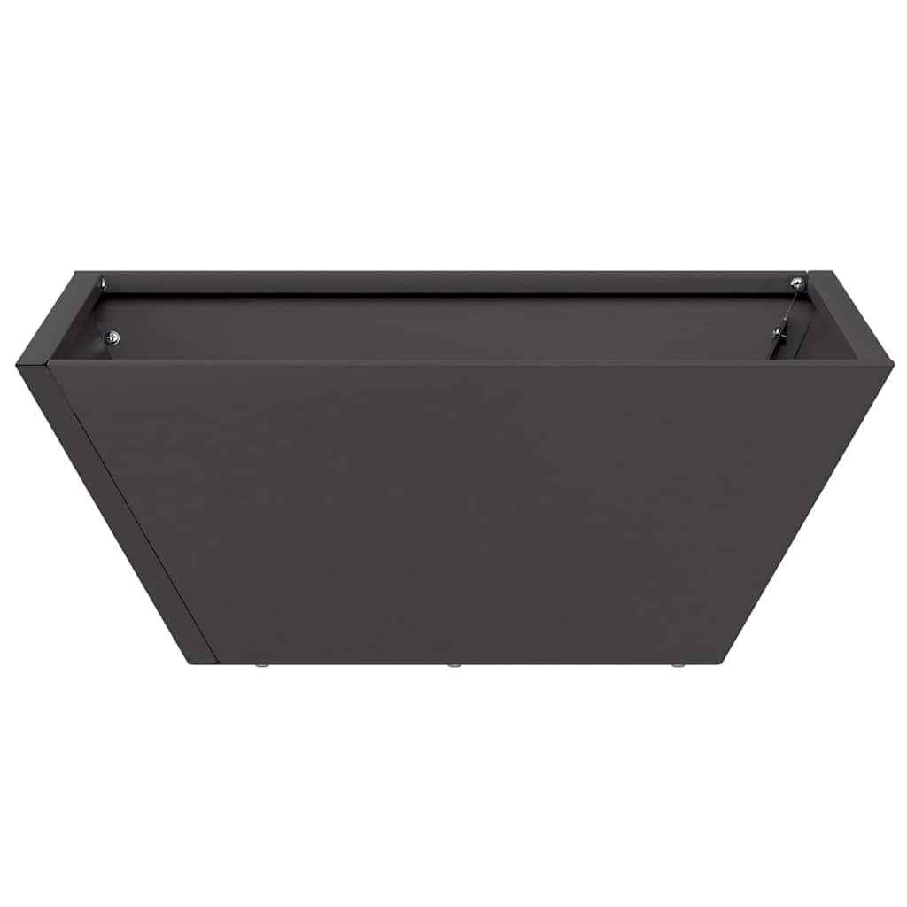 Garden Planter Black 40 x 40 x 15 cm Cold-rolled Steel