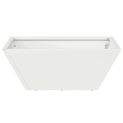 Garden Planter White 40 x 40 x 15 cm Cold-rolled Steel