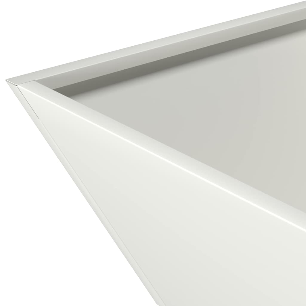 Garden Planter 5 pcs White 40 x 40 x 15 cm Cold-rolled Steel