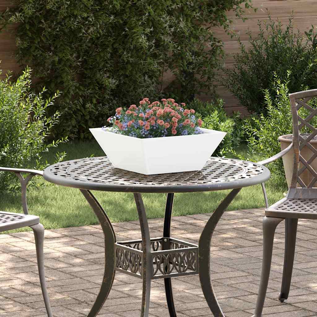 Garden Planter 5 pcs White 40 x 40 x 15 cm Cold-rolled Steel