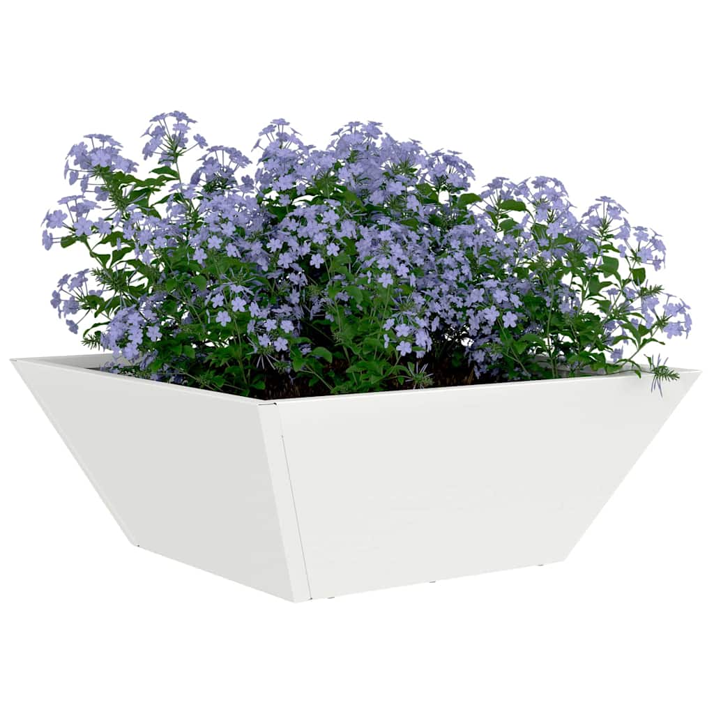 Garden Planter 5 pcs White 40 x 40 x 15 cm Cold-rolled Steel