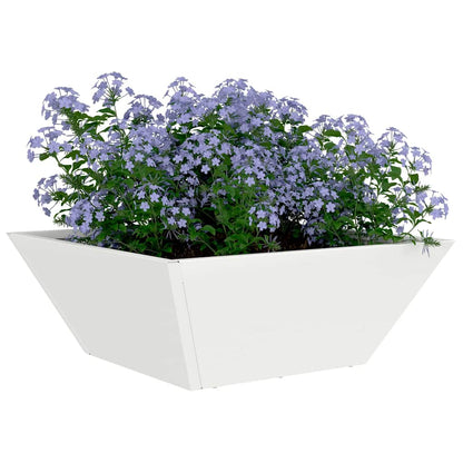 Garden Planter 5 pcs White 40 x 40 x 15 cm Cold-rolled Steel