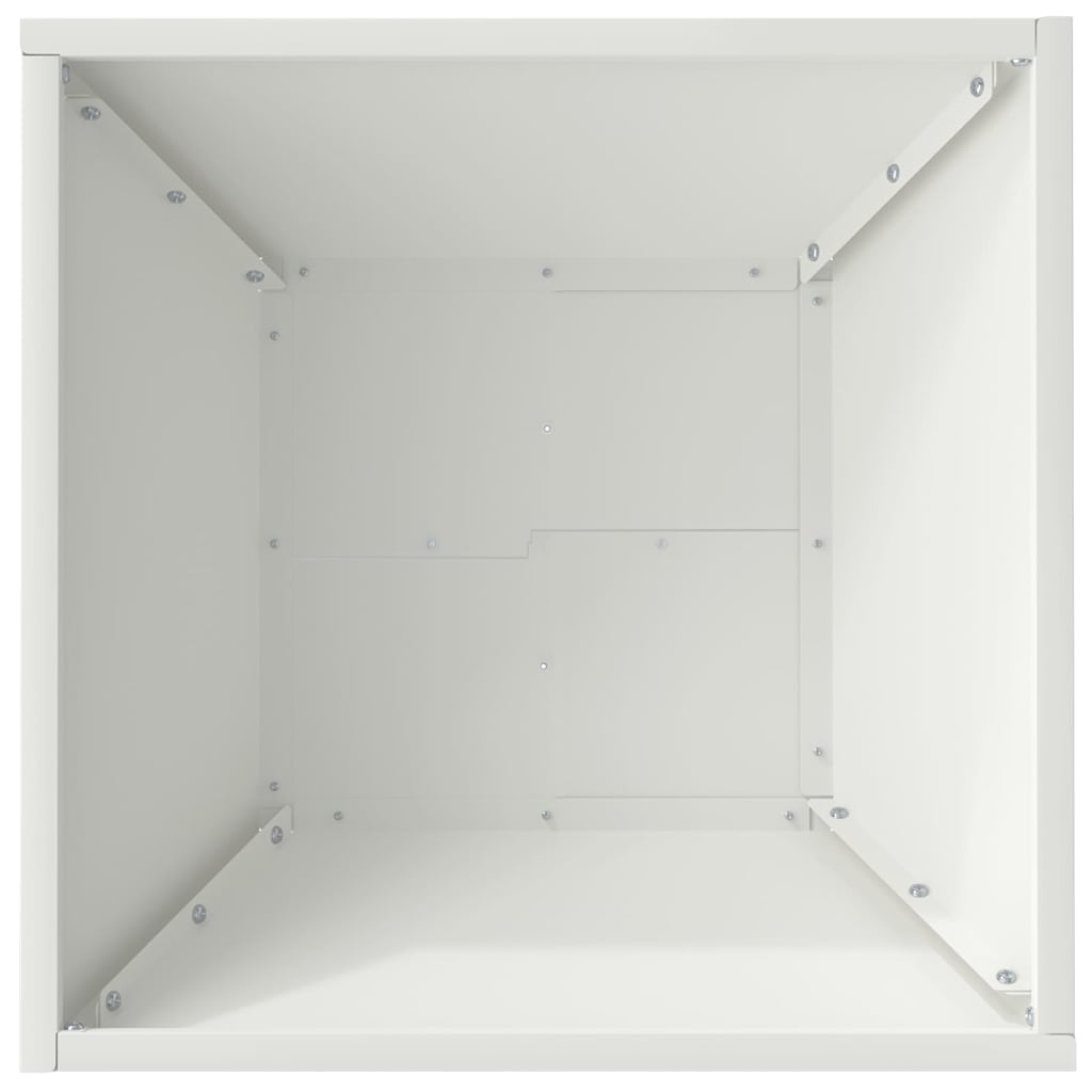 Garden Planter 5 pcs White 40 x 40 x 15 cm Cold-rolled Steel