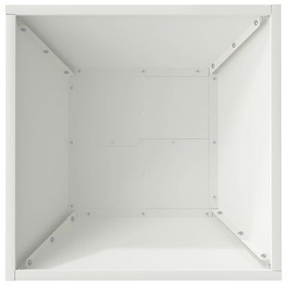 Garden Planter 5 pcs White 40 x 40 x 15 cm Cold-rolled Steel