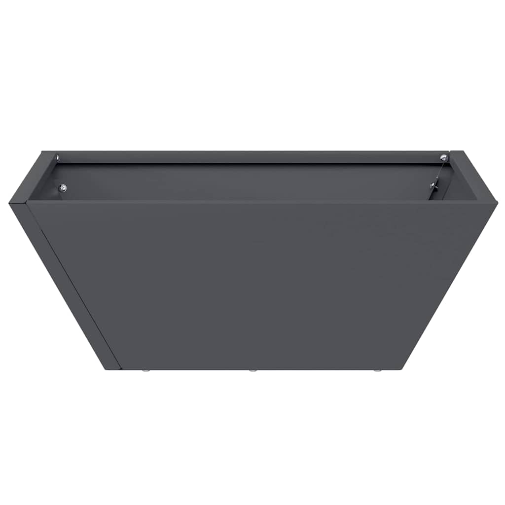 Garden Planter Anthracite 40 x 40 x 15 cm Cold-rolled Steel
