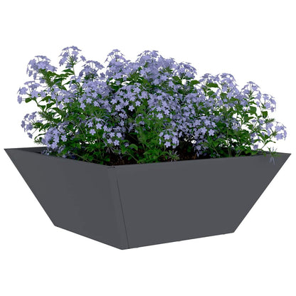Garden Planter Anthracite 40 x 40 x 15 cm Cold-rolled Steel