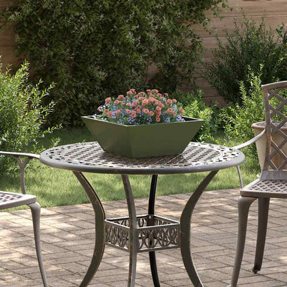 Garden Planter Olive Green 40 x 40 x 15 cm Cold-rolled Steel