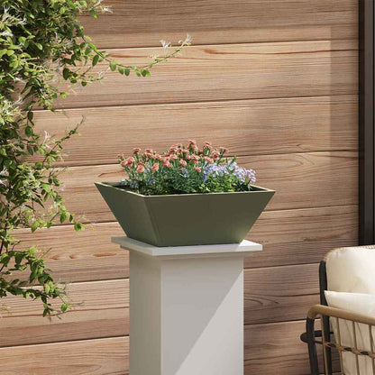 Garden Planter Olive Green 40 x 40 x 15 cm Cold-rolled Steel