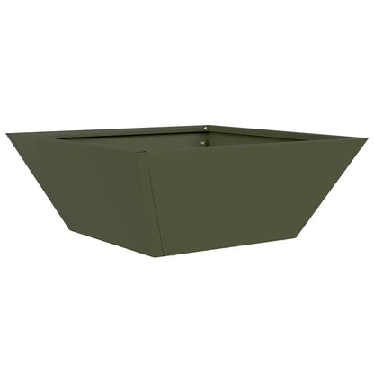 Garden Planter Olive Green 40 x 40 x 15 cm Cold-rolled Steel
