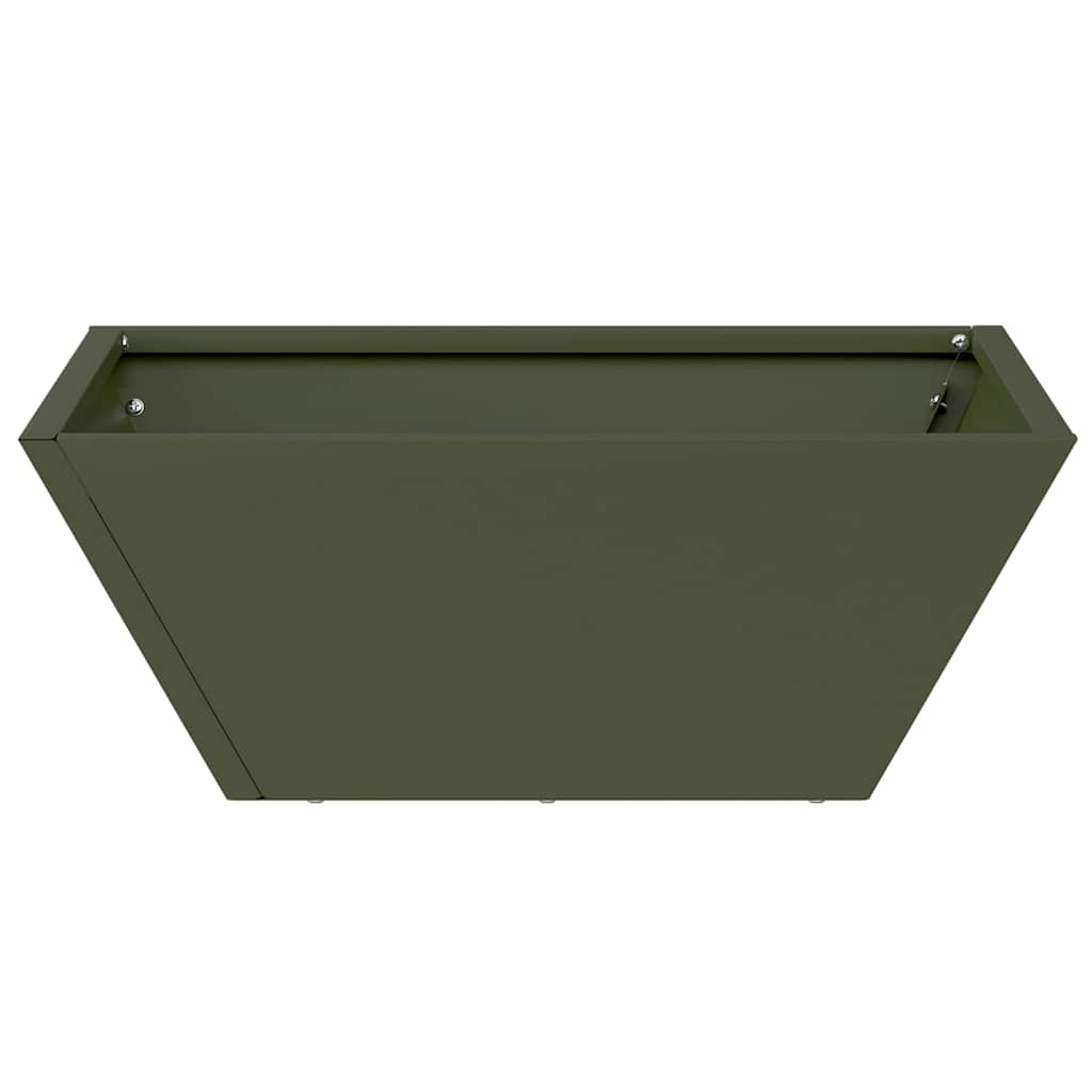 Garden Planter Olive Green 40 x 40 x 15 cm Cold-rolled Steel