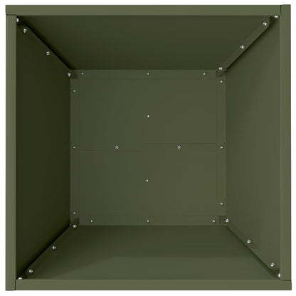 Garden Planter Olive Green 40 x 40 x 15 cm Cold-rolled Steel