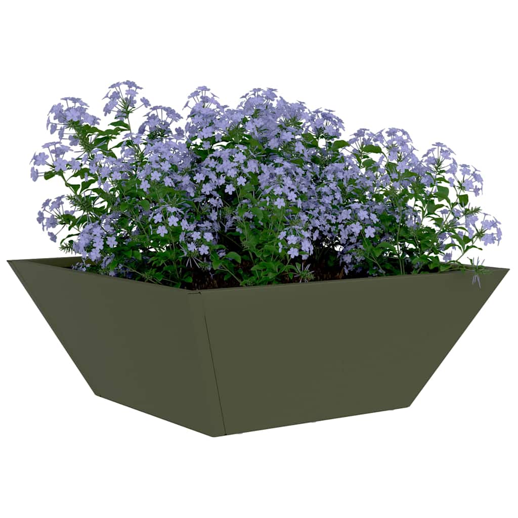 Garden Planter 5 pcs Olive Green 40 x 40 x 15 cm