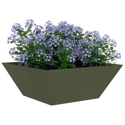 Garden Planter 5 pcs Olive Green 40 x 40 x 15 cm