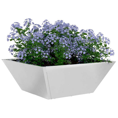 Garden Planter Silver 40 x 40 x 15 cm Stainless Steel