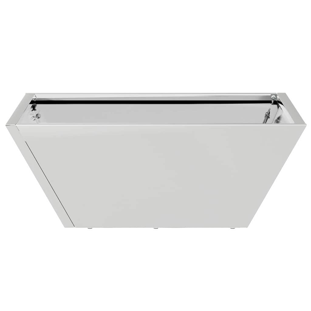 Garden Planter Silver 40 x 40 x 15 cm Stainless Steel