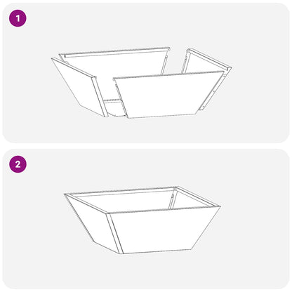 Garden Planter Silver 40 x 40 x 15 cm Galvanised Steel