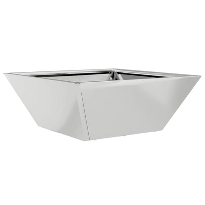 Garden Planter Silver 40 x 40 x 15 cm Galvanised Steel