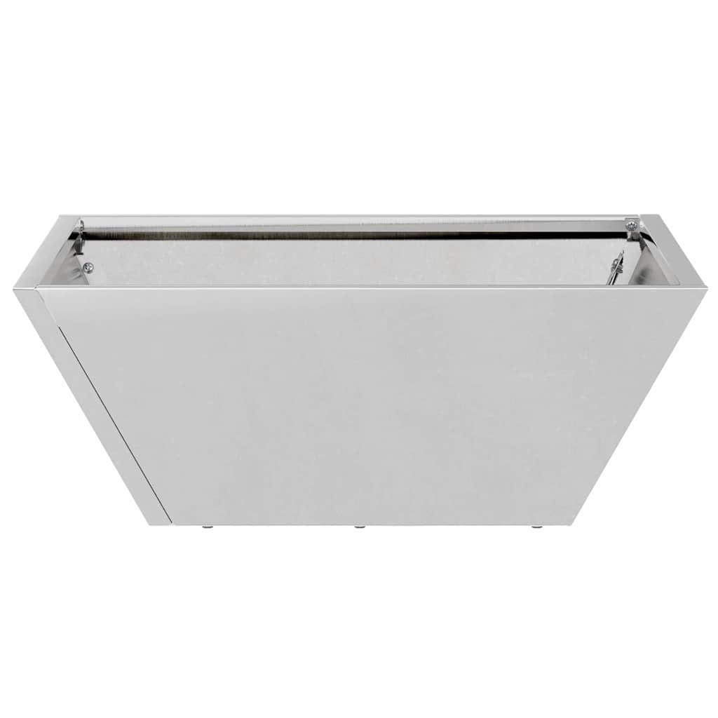 Garden Planter Silver 40 x 40 x 15 cm Galvanised Steel