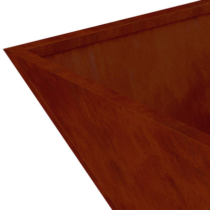 Garden Planter Rusty 40 x 40 x 15 cm Weathering Steel