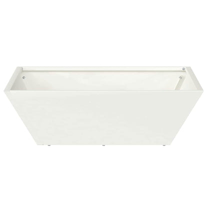 Garden Planter White 50 x 50 x 15 cm Cold-rolled Steel