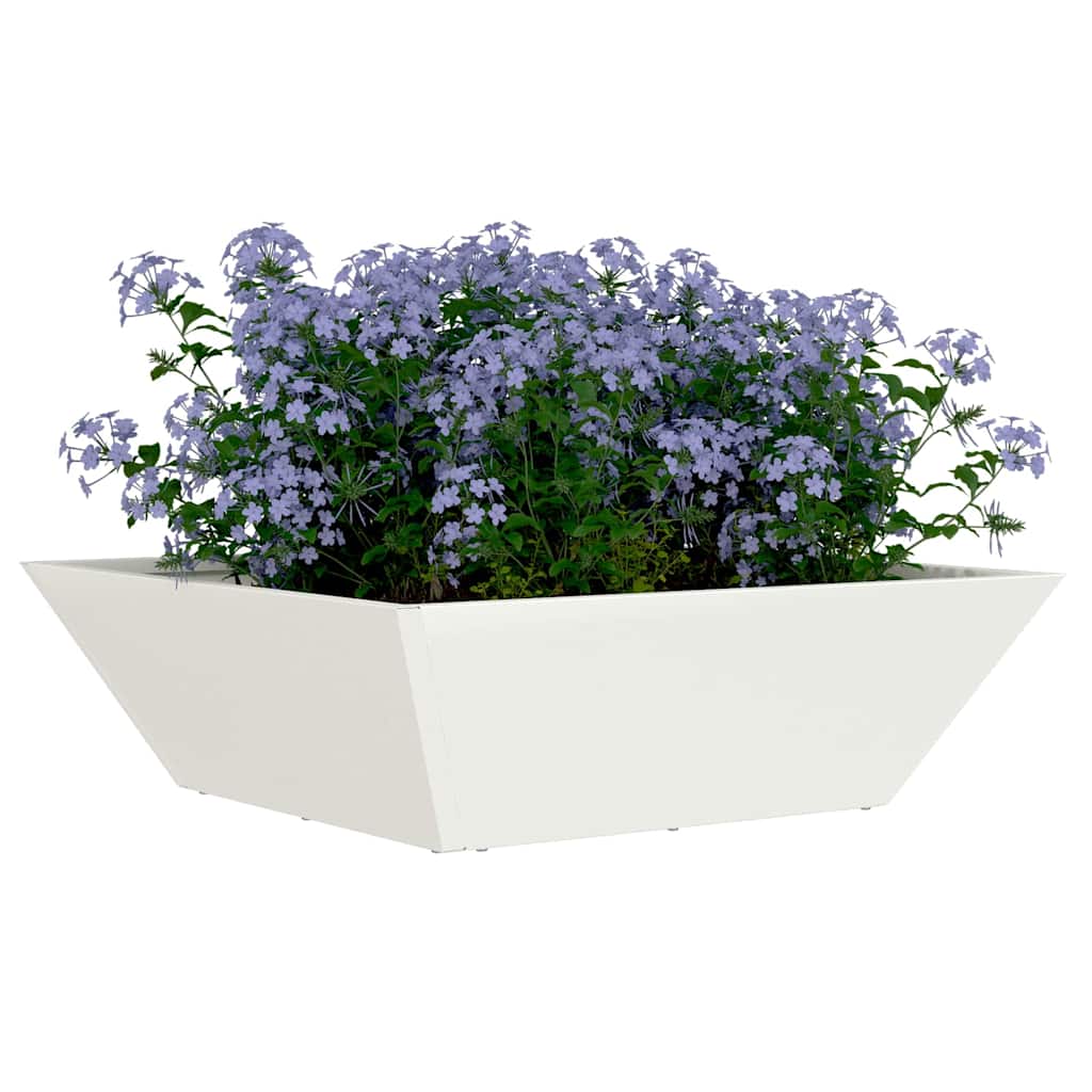 Garden Planter 5 pcs White 50 x 50 x 15 cm Cold-rolled Steel