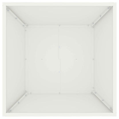 Garden Planter 5 pcs White 50 x 50 x 15 cm Cold-rolled Steel