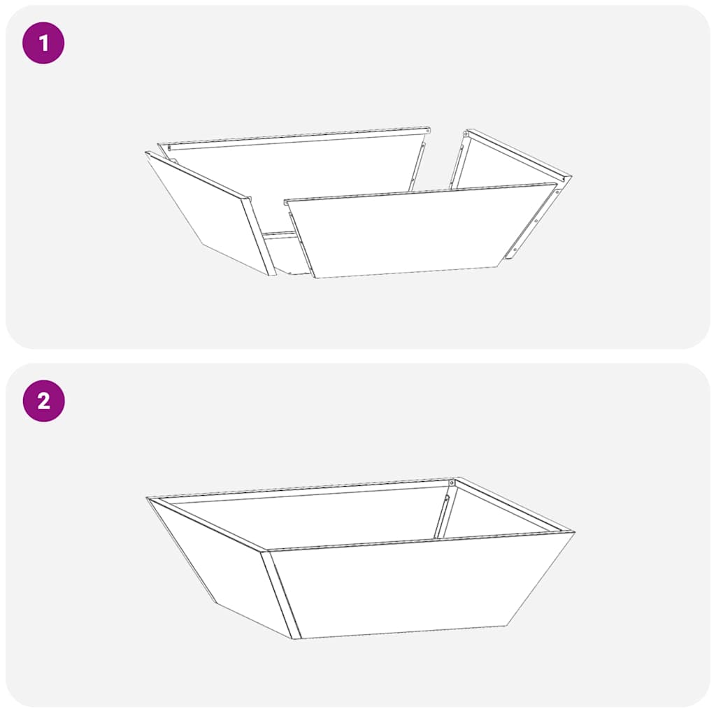 Garden Planter Olive Green 50 x 50 x 15 cm Cold-rolled Steel