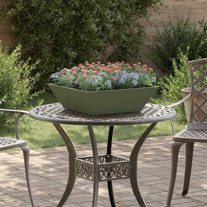 Garden Planter Olive Green 50 x 50 x 15 cm Cold-rolled Steel