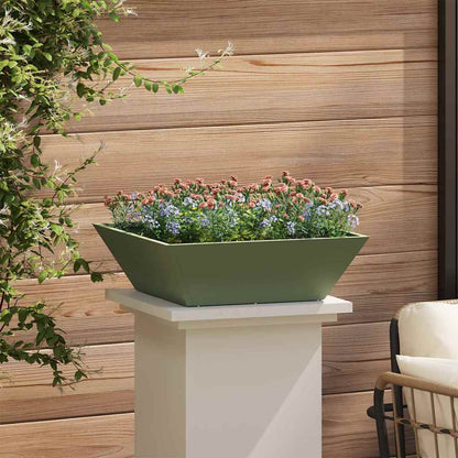 Garden Planter 5 pcs Olive Green 50 x 50 x 15 cm
