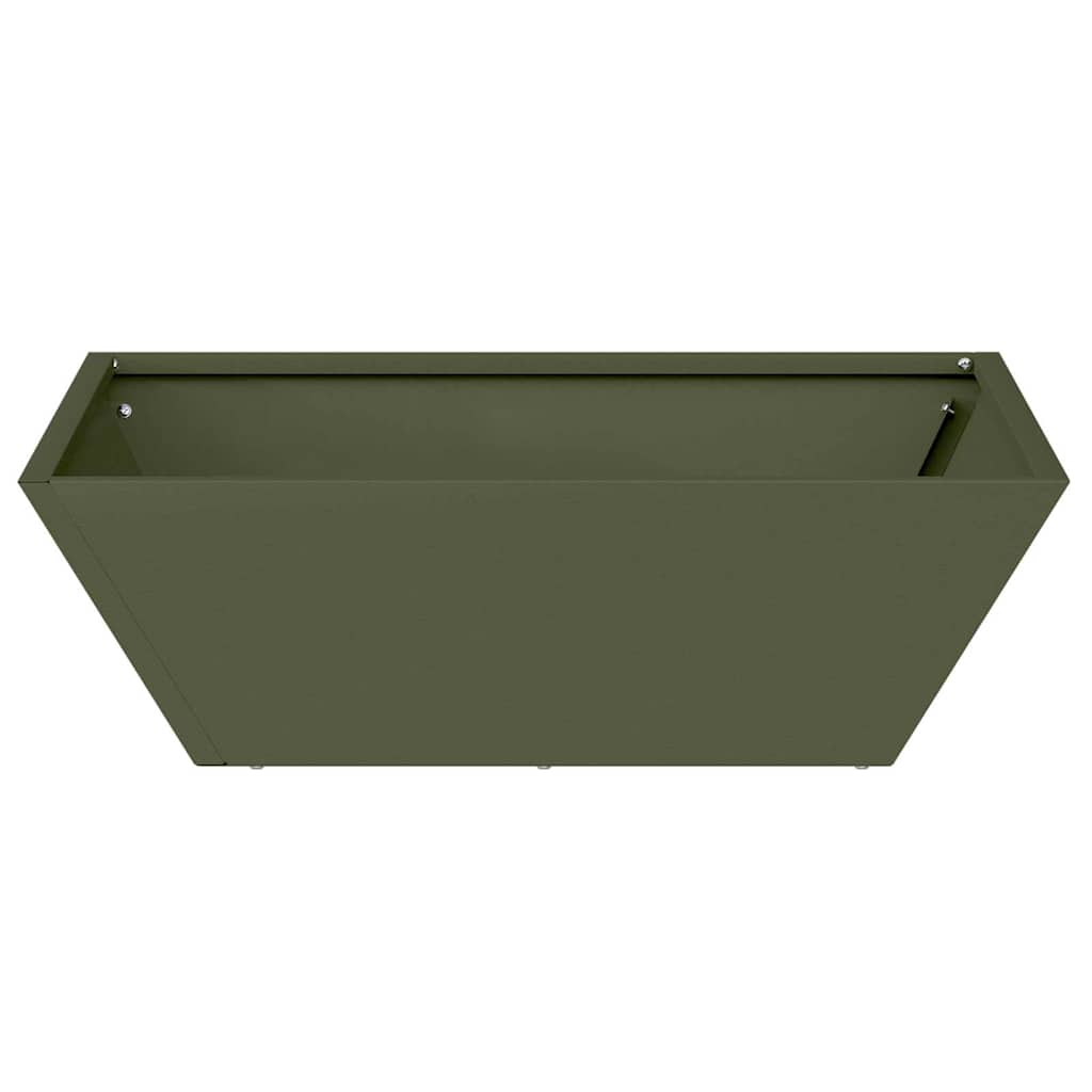 Garden Planter 5 pcs Olive Green 50 x 50 x 15 cm