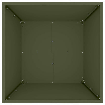 Garden Planter 5 pcs Olive Green 50 x 50 x 15 cm