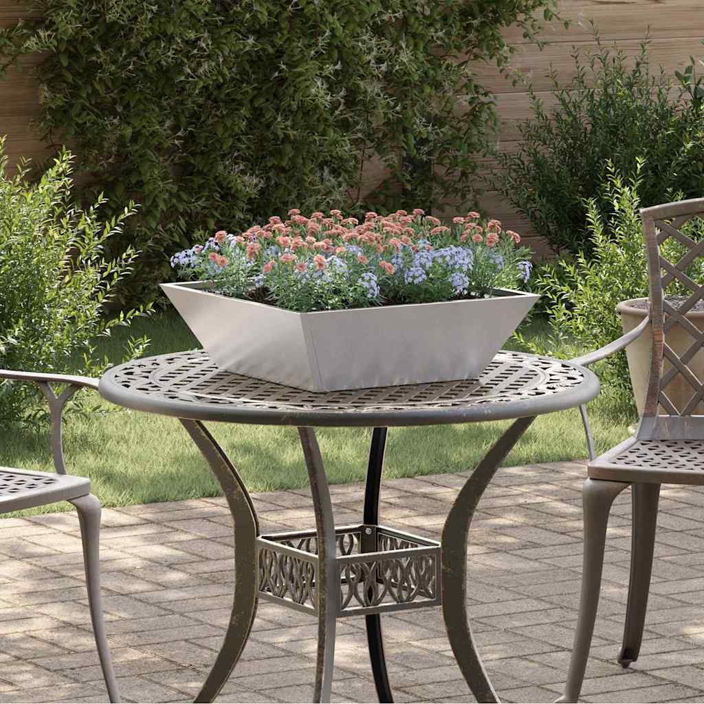 Garden Planter Silver 50 x 50 x 15 cm Stainless Steel