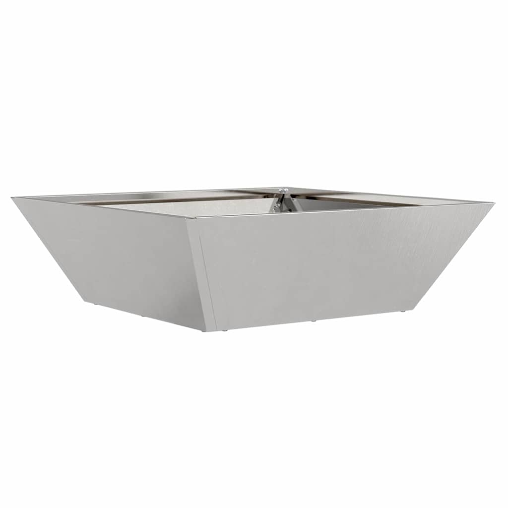 Garden Planter Silver 50 x 50 x 15 cm Stainless Steel