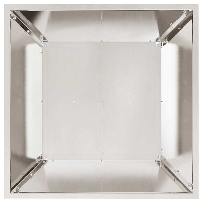 Garden Planter Silver 50 x 50 x 15 cm Stainless Steel