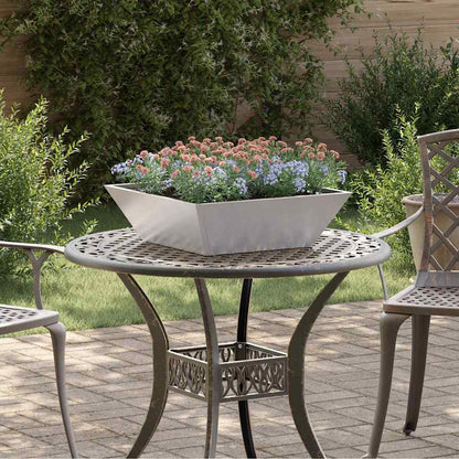 Garden Planter 5 pcs Silver 50 x 50 x 15 cm Stainless Steel