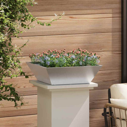 Garden Planter 5 pcs Silver 50 x 50 x 15 cm Stainless Steel