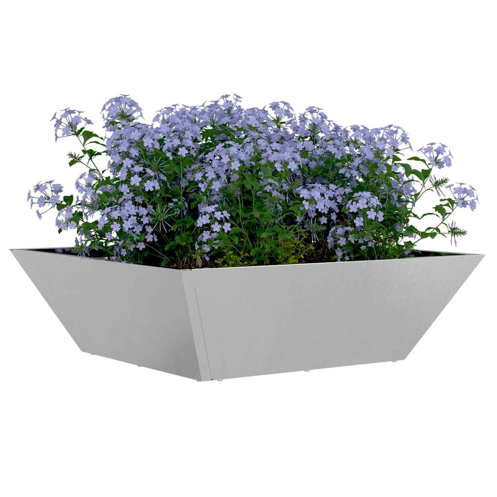 Garden Planter 5 pcs Silver 50 x 50 x 15 cm Stainless Steel